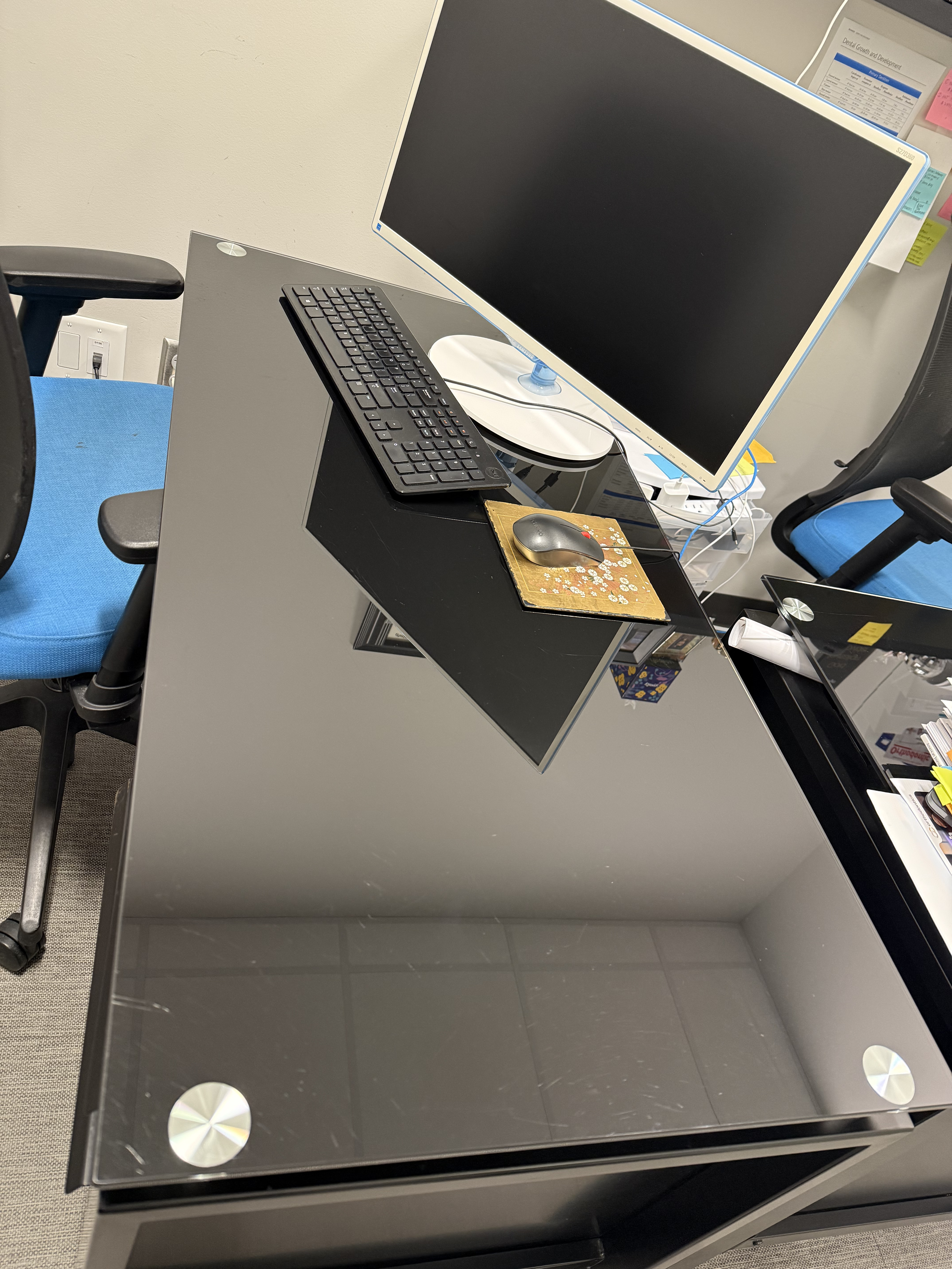Office desk after cleaning