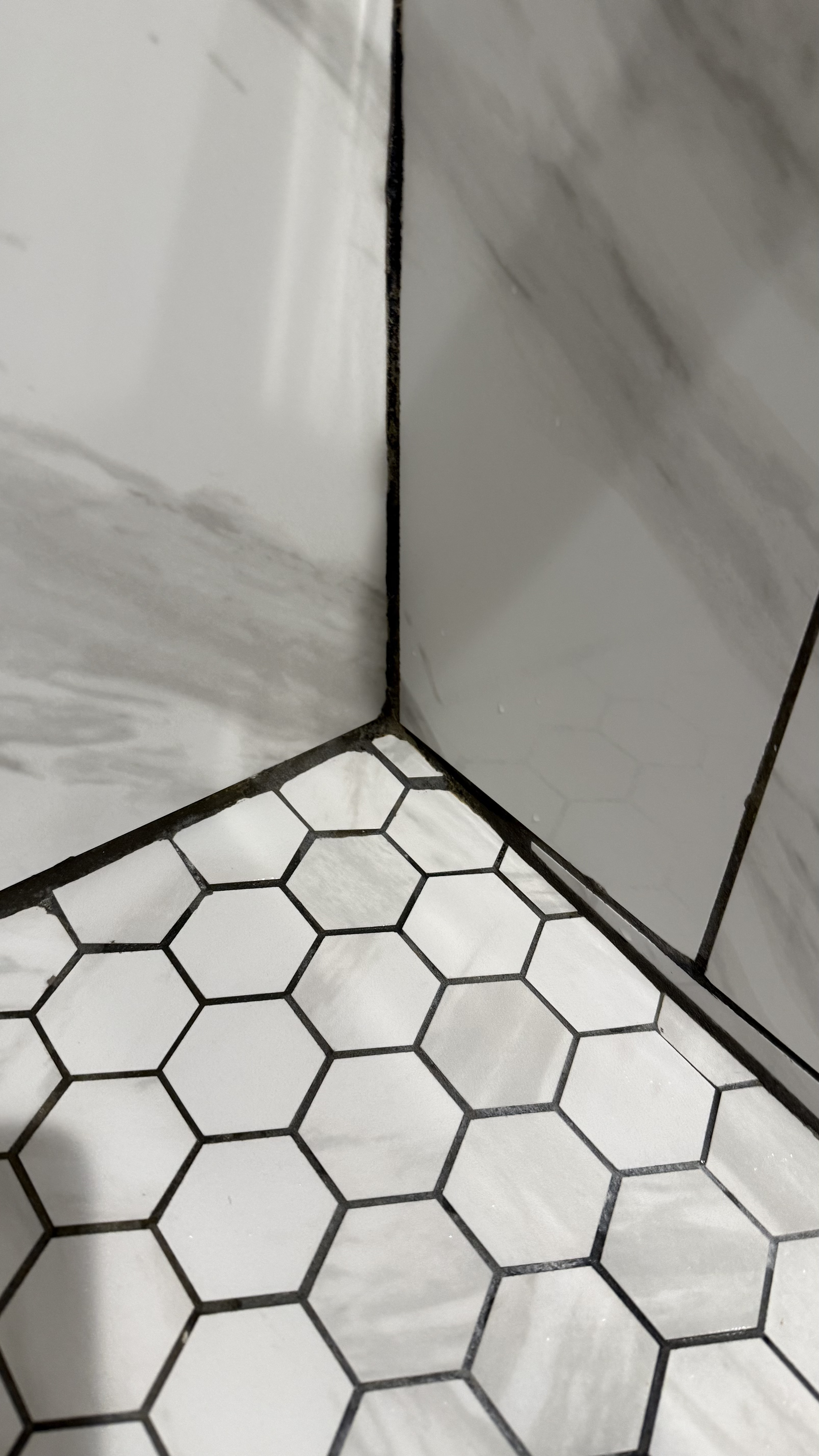 Tile floor after cleaning